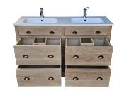 Meuble de salle de Bain Cardiff 4 Tiroirs en pin massif  | 141