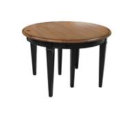 Table Ronde Chêne Massif  Extensible avec 3 Rallonges