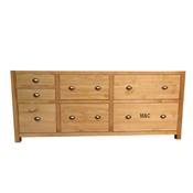 Casserolier 7 Tiroirs en Bois Retro Chic sur Mesure 215 long