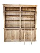 Bibliothèque Directoire échelle Bois 220  / Chêne Massif 