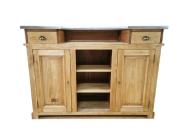Comptoir de Bar Suisse 2 Portes en Bois Massif |150 cm