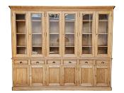 Buffet Vaisselier en Pin Massif Hampton 12 portes | 280 