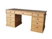 Bureau Ministre en Bois Massif   9 Tiroirs  Camille | 170