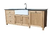 Meuble Sous évier de Cuisine &  Lave Vaisselle  en Bois| 225 