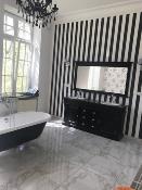 Meuble Salle de Bain Retro Chic en Pin |  Biarritz 185 long