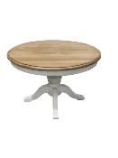 Table Ronde Pied Central en Chêne Massif Extensible |120