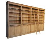 Bibliothèque Directoire 400 Long  avec échelle | chêne