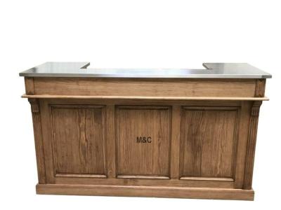 Comptoir de Bar Suisse 190 / Bois & Inox