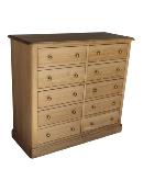 Commode Hampton 10 Tiroirs  En Bois Massif | 110