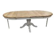 Table Ronde Pied Central Bois Chêne Massif Extensible |120