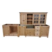 Meuble de Cuisine en bois de Chataignier Sur mesure