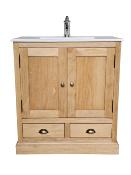 Meuble salle de Bain Chester 80 en Pin Ciré