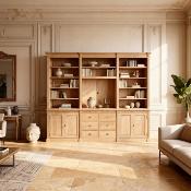 Grande Bibliotheque en bois Classique avec TV | AVIGNON  | 300