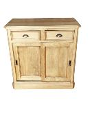 Petit Buffet En bois de Pin massif , 2 portes coulissantes | 90 cm