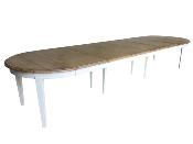 Table Ronde Extensible en Bois avec 6 rallonges