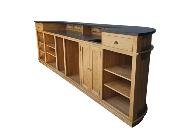 Comptoir Arrondi en Bois massif et Granit Val d'Isere | 400