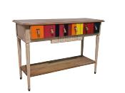 Console  Jacob de style Chic en bois finition  Bayadère | 120