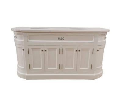 Meuble de Salle de Bain en Bois  Arrondi Kingston |180