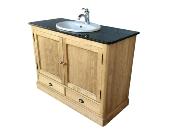 Meuble salle de Bain Bois Massif Hampton | 120 cm long