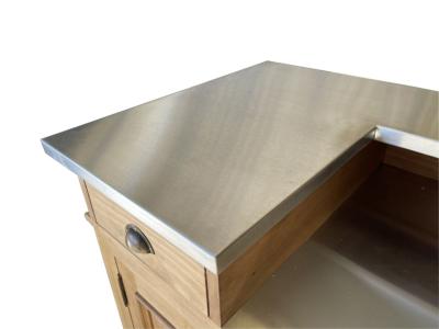 Plateau Inox Brossé pour ilot de cuisine