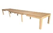 Table Extensible en Bois Massif| 22-24-26 Couverts | 300 cm long