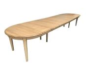 Table ronde en chêne Extensible | 8 Rallonges 