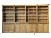 Bibliothèque Directoire 400 Long  avec échelle | chêne
