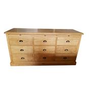 commode 3 Tirettes 9 tiroirs Landaise en bois