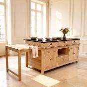 Ilot de Cuisine UZES en Chêne massif | 190 long