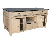 Ilot de Cuisine UZES en Chêne massif | 190 long