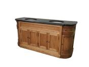 Meuble Salle de bain chêne Arrondi 6 Portes Kingston | 180