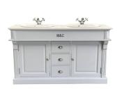 Meuble Salle de Bain Biarritz en Bois / 150  plateau Quartz