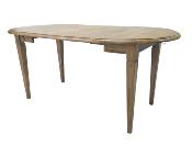  Table ronde de 90 Extensible en Chêne à Volets | 2 Allonges 