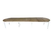 Table Ronde Extensible en Bois avec 6 rallonges