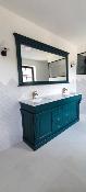 Grand Meuble salle de bain en bois Biarritz  Double Vasque  Classique| 185 