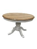 Table Ronde Pied Central en Chêne Massif Extensible |120