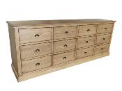 Commode Chêne Massif 12 Tiroirs |220