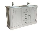 Meuble Salle de Bain Monaco en bois 150| 2 Vasques à Coller 