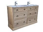 Meuble Salle de Bain  Cardiff en Chêne | 140