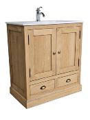 Meuble salle de Bain Chester 80 en Pin Ciré