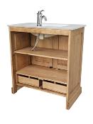 Meuble salle de Bain Chester 80 en Pin Ciré