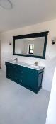 Meuble Salle de Bain Retro Chic en Pin |  Biarritz 185 long