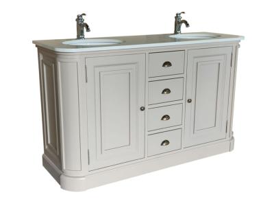 Meuble Salle de Bain Monaco en bois 150| 2 Vasques à Coller 