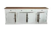 Buffet Bas 4 portes LONDON en pin 