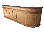 Comptoir Arrondi en Bois massif et Granit Val d'Isere | 400