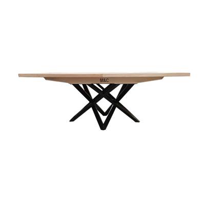 Table en chene et Pieds Metal