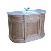 Meuble de salle bain Arrondi  en Bois Massif | 125 cm