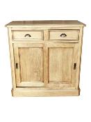 Petit Buffet En bois de Pin massif , 2 portes coulissantes | 90 cm