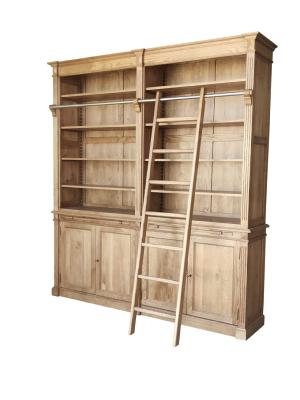Bibliothèque Directoire échelle Bois 220  / Chêne Massif 