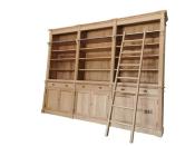 Grande Bibliotheque en Chene Directoire 3 tiroirs